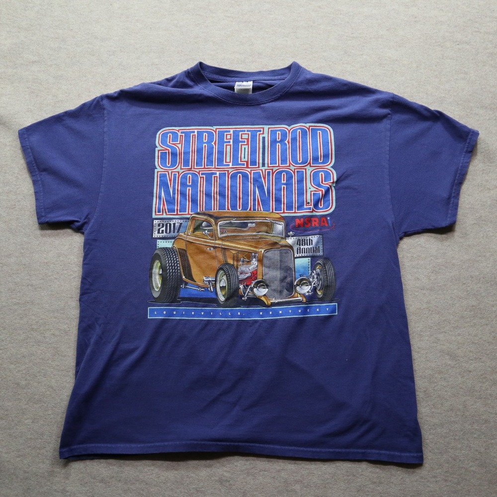 Gildan Street Rod Nationals Shirt XL 2017 Louisville Kentucky Hot Rod NSRA Tee